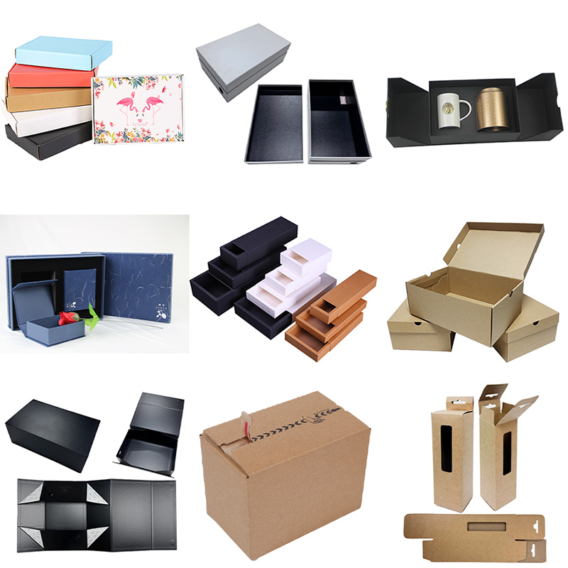 Caixa de papel reciclado personalizada - Embalagem Kraft e Glassine ecologicamente correta