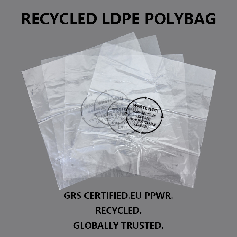 Sacos de embalagem LDPE reciclados certificados pela GRS apoiam soluções de embalagens sustentáveis ​​e recicláveis