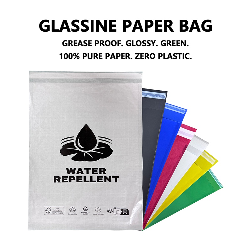 Saco de papel glassine personalizado para embalagens de vestuário ajuda marcas a substituir embalagens plásticas