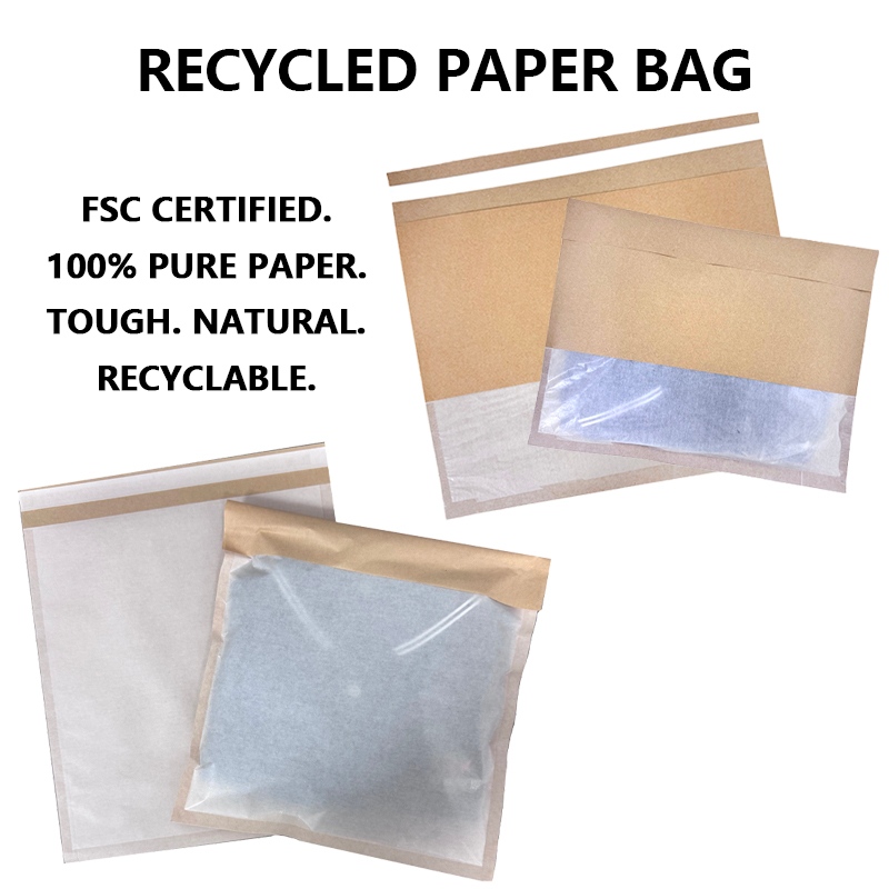 Saco de papel reciclado personalizado com janela de vidro ganha popularidade no mercado de embalagens sustentáveis