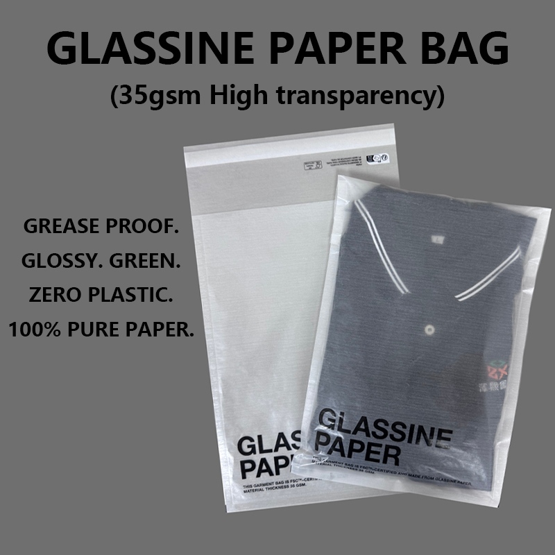 Sacos de papel glassine personalizados de alta transparência ajudam as marcas na transição para embalagens sem plástico