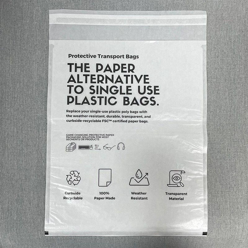 Fabricante de embalagens transparentes sem plástico de sacos de papel de glassine biodegradáveis ​​personalizados