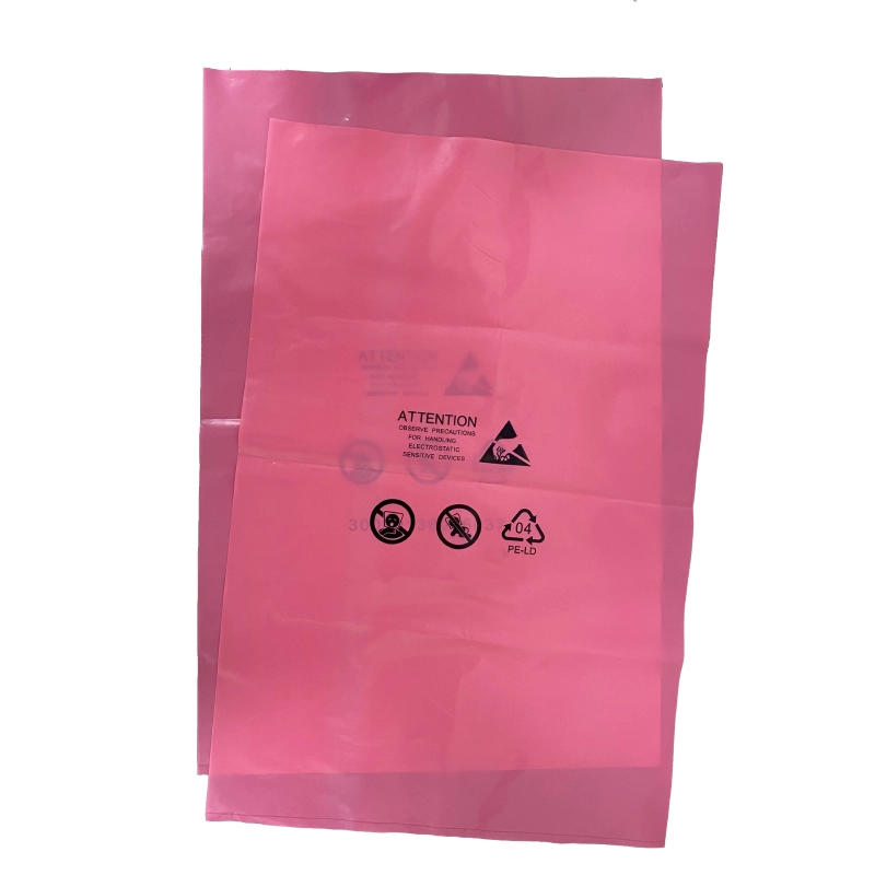 Sacos de plástico rosa pe