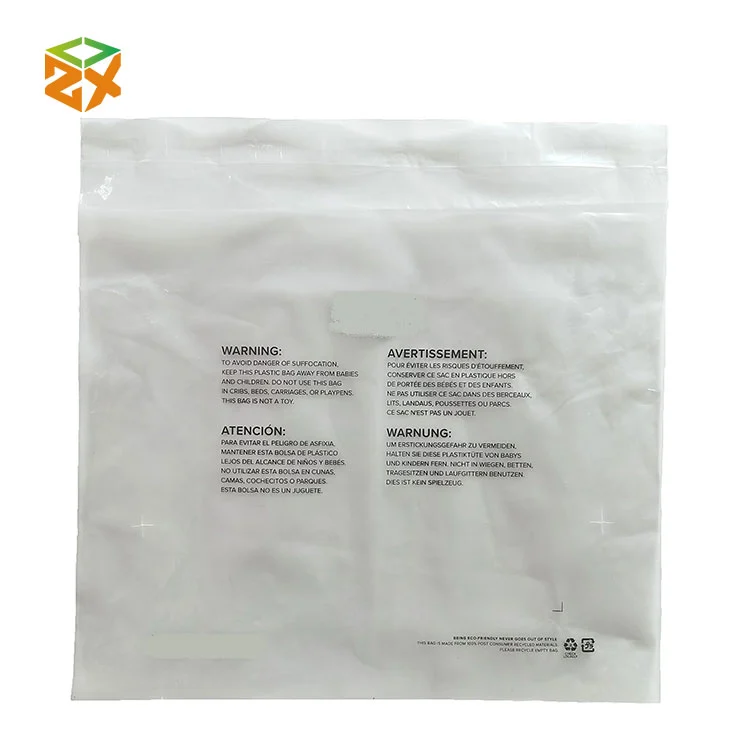 Saco transparente reciclável para correspondência